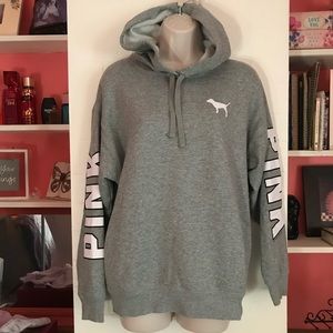 Victoria’s Secret pull over hoodie, dog on front-size XS